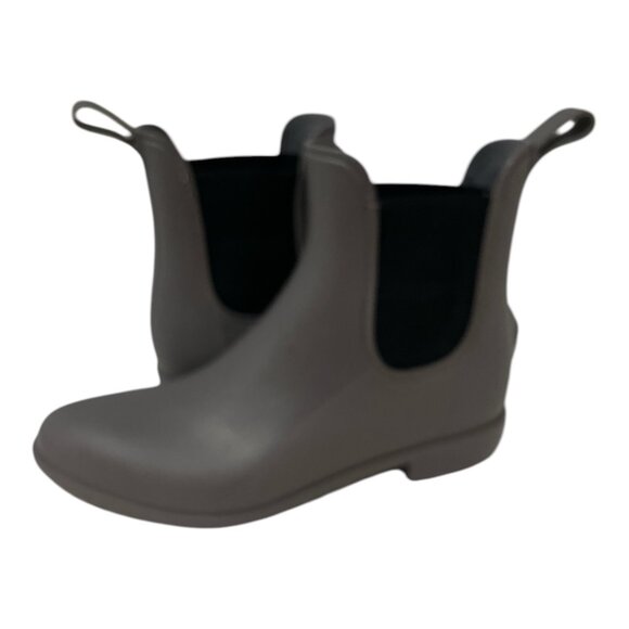 CAPELLI OF NY CHELSEA FLAT RAINBOOTS PULL-UP ANGLE BOOTIES GRAY SIZE 9 - Picture 1 of 11